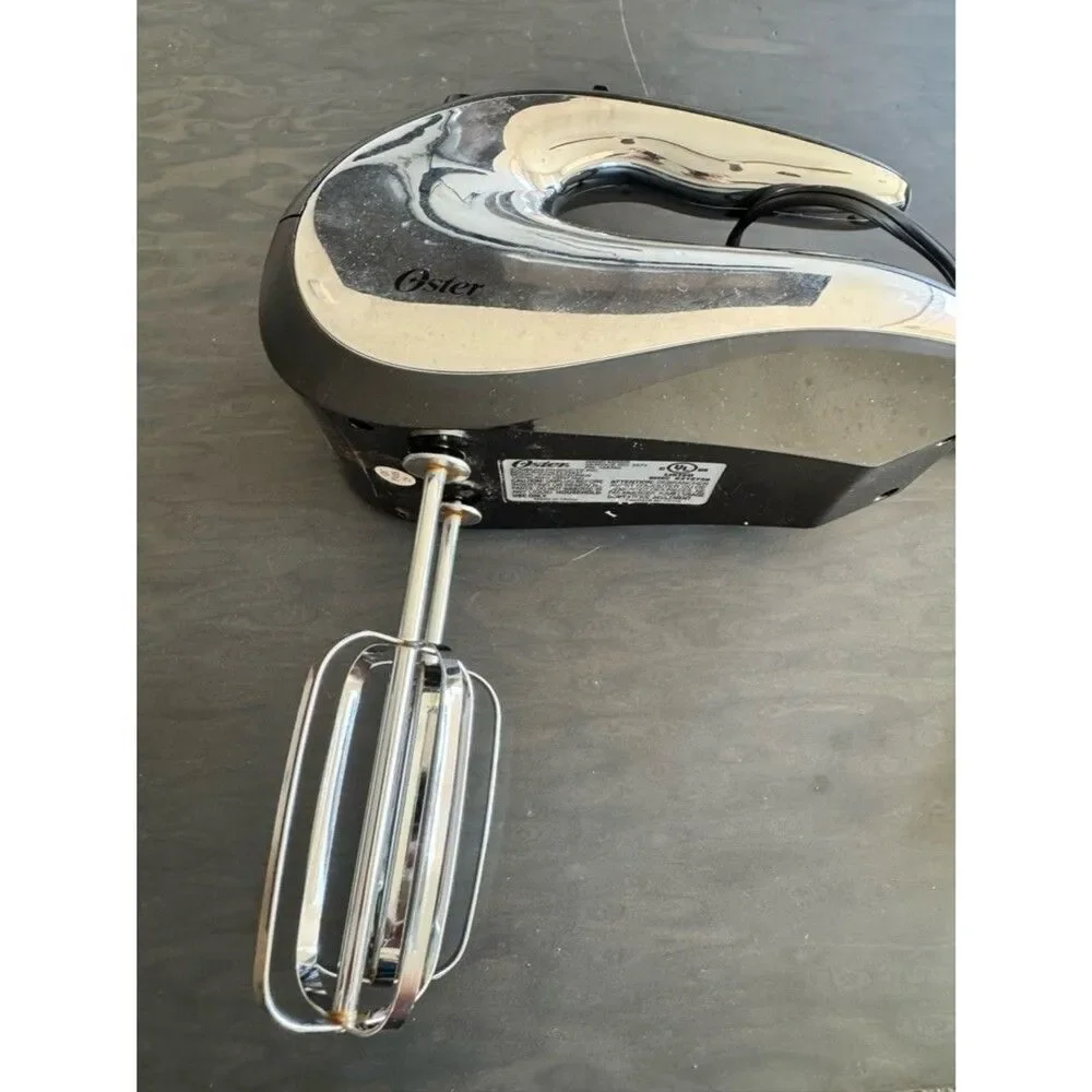 Oster Silver and Black Hand Mixer with Stainless Bowl